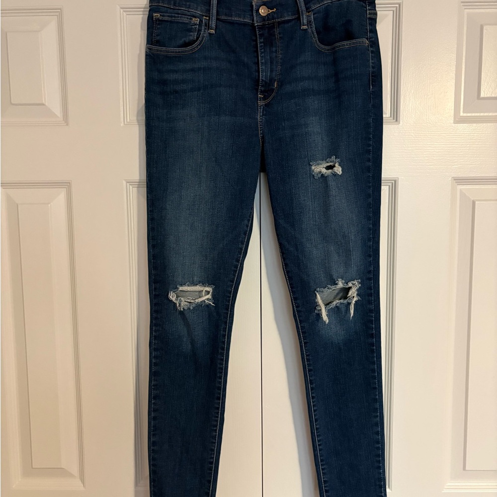 Levi's 720 High Rise Super Skinny - Checks and Balances Dark Wash